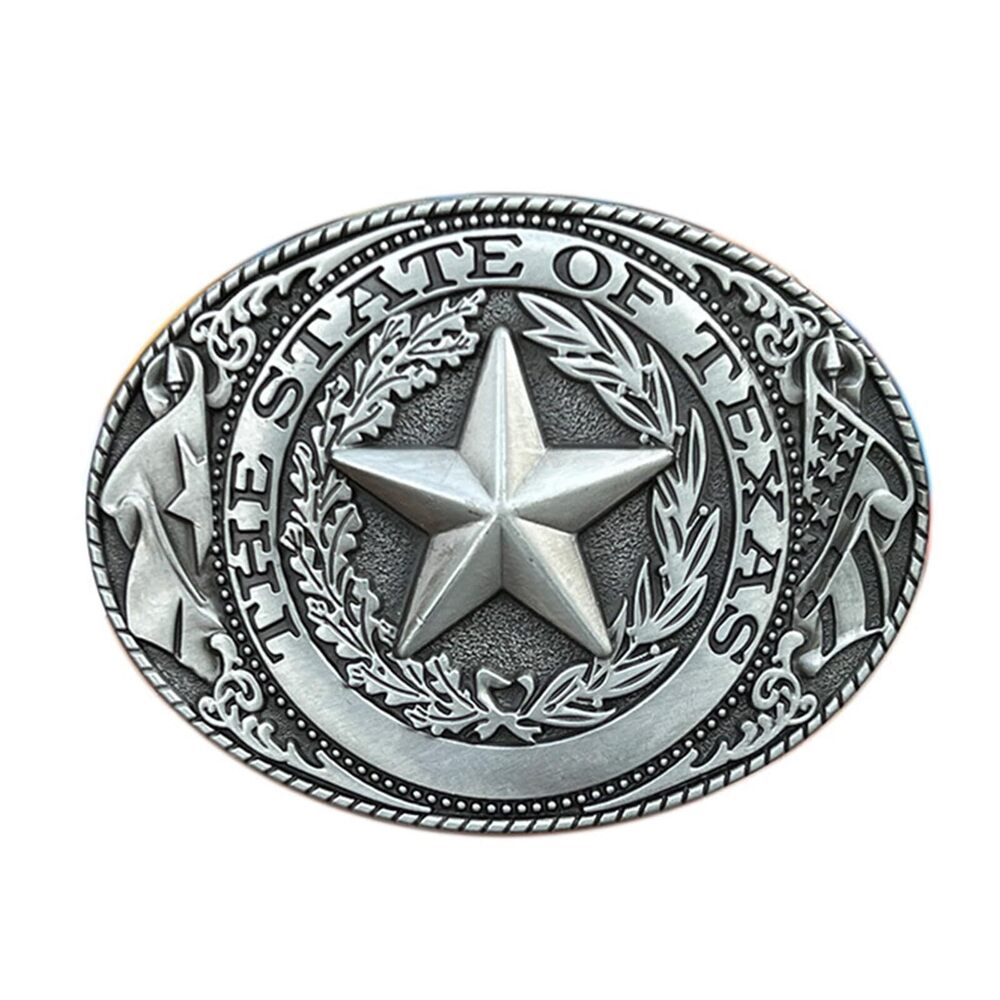 7916 Texas Star Belt Buckle Vintage Western Cowboy Belt Buckles Boys Girls